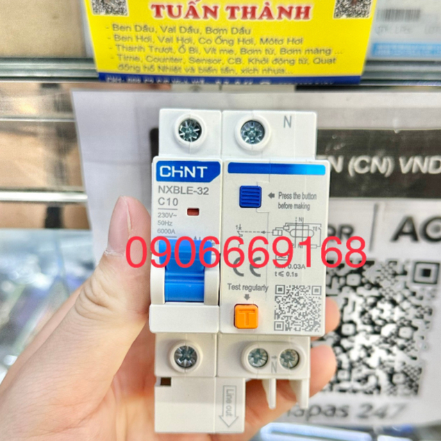 Aptomat Chống Giật RCBO CHINT NXBLE-32 1P+N (Chính Hãng)