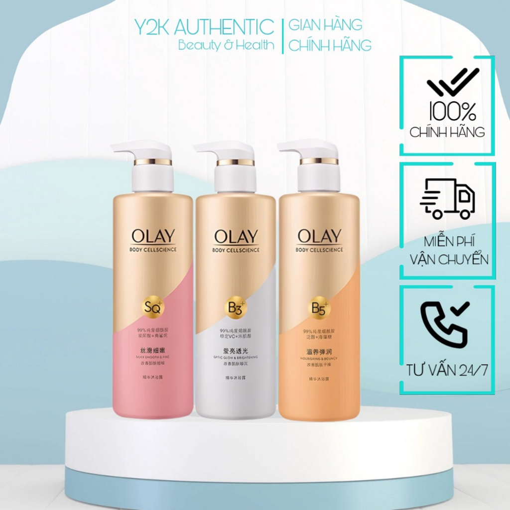 Sữa Tắm Olay Nội Địa Trung B3+, B5+, SQ+ Giúp Dưỡng Trắng, Dưỡng Ẩm, Chống Lão Hóa - 500ml