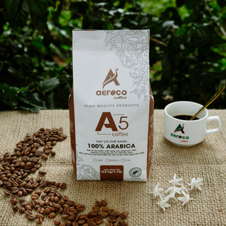 Mã Video -20%_Túi 500g Cà phê Đặc Sản_Specialty Coffee Hạt rang A5 100% ARABICA AEROCO nguyên chất, rang mộc, hậu vị ngọ