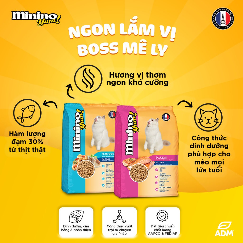 1.5kg - Thức Ăn cho mèo MININO YUM