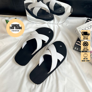 Dép sandal quai chéo xỏ ngón A9 đế bệt đi biển đi chơi SANDALTHOITRANG [ẢNH THẬT]