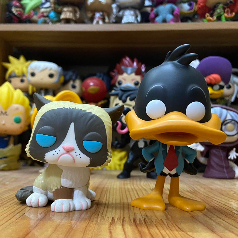 Mô hình Funko Disney - Duck / Grumpy Cat (Nobox Likenew, real)