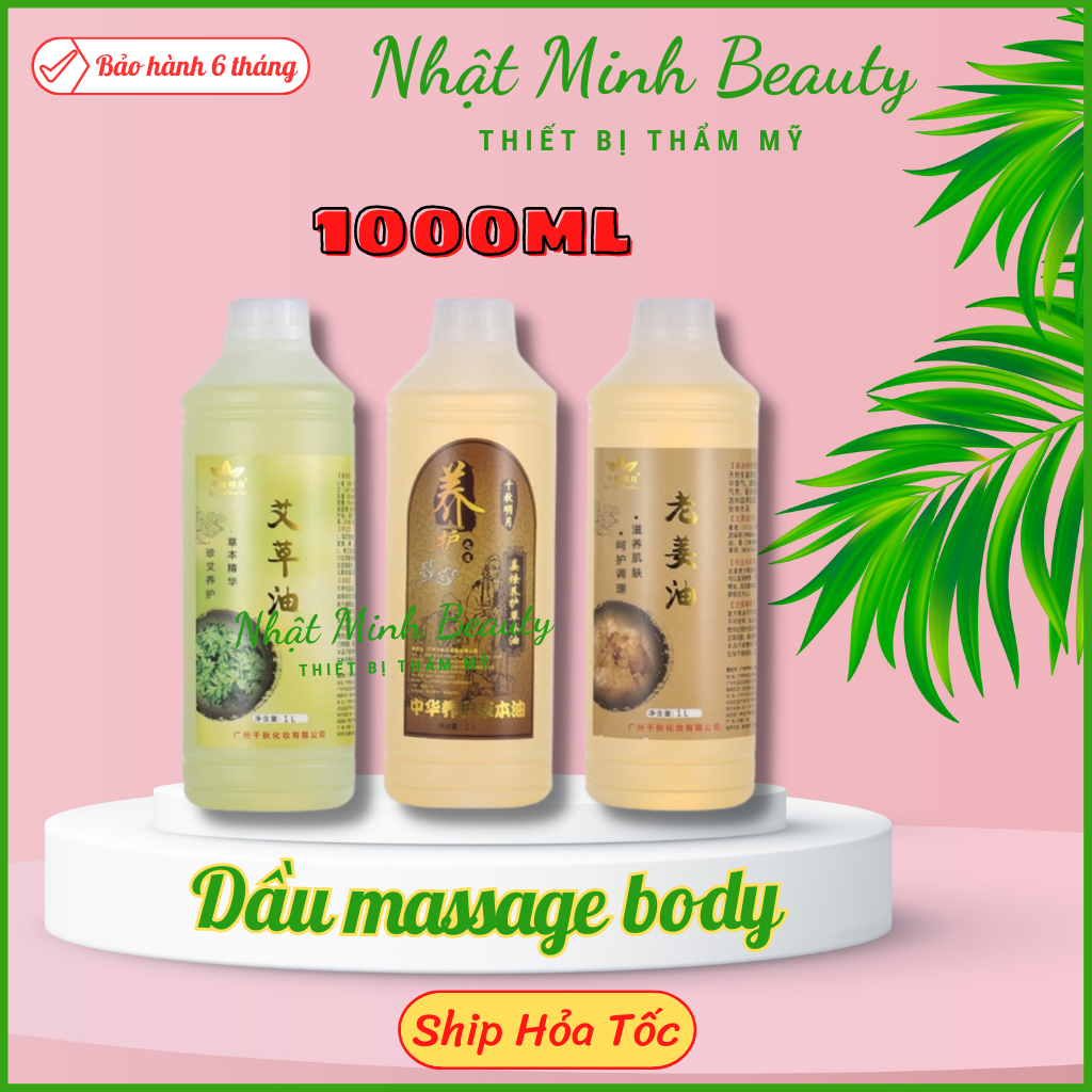 Tinh dầu massage body nóng chai 1000ml | Tinh dầu matxa body cho spa