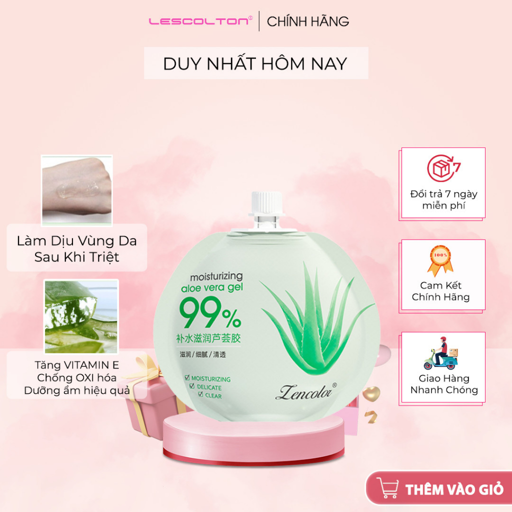 Gel triệt lông lạnh chiết xuất từ lô hội dùng làm dịu da sau khi triệt lông
