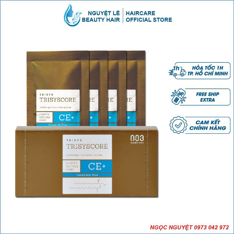 Kem hấp phục hồi tóc tại nhà Trisycore CE Pack Nhật 12mlx4 - chính hãng