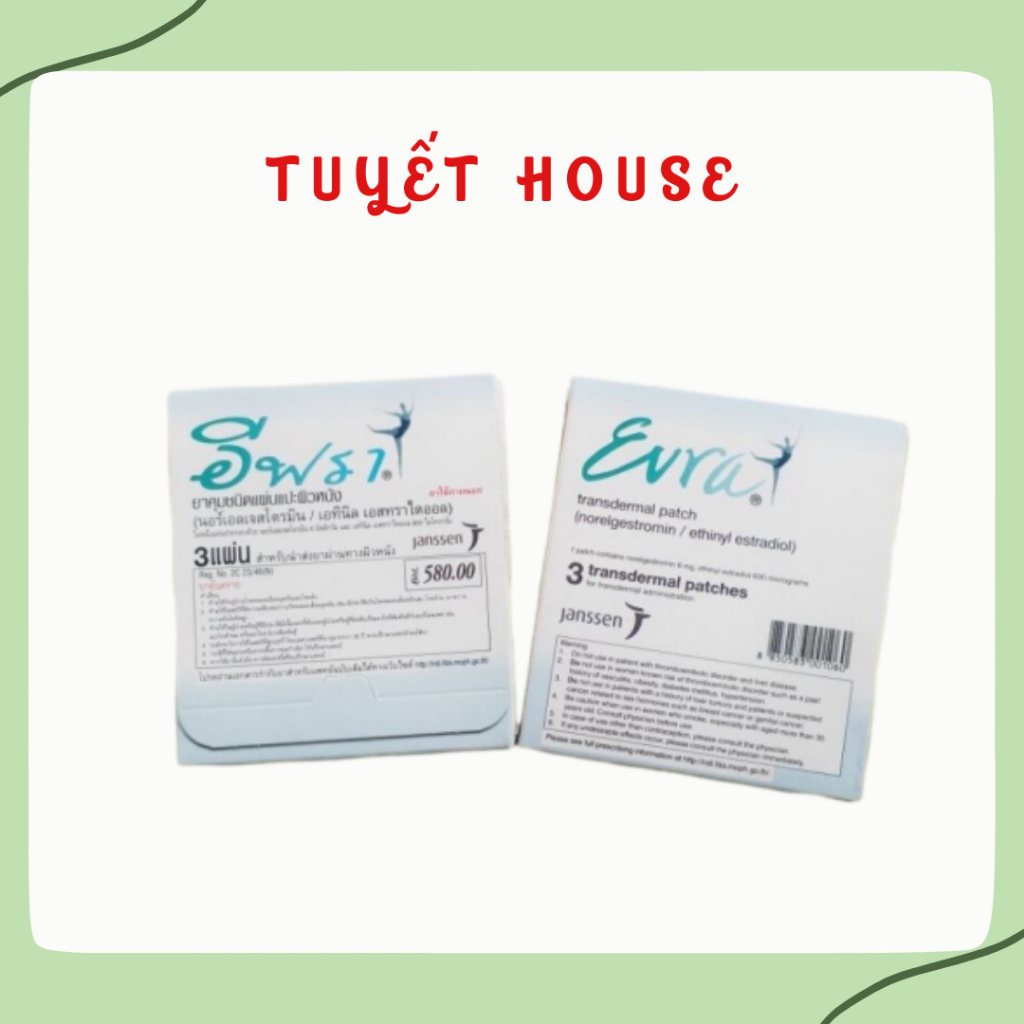 Miếng Dán Tránh Thai Evra Thái Lan Chính Hãng - Hộp 3 Miếng