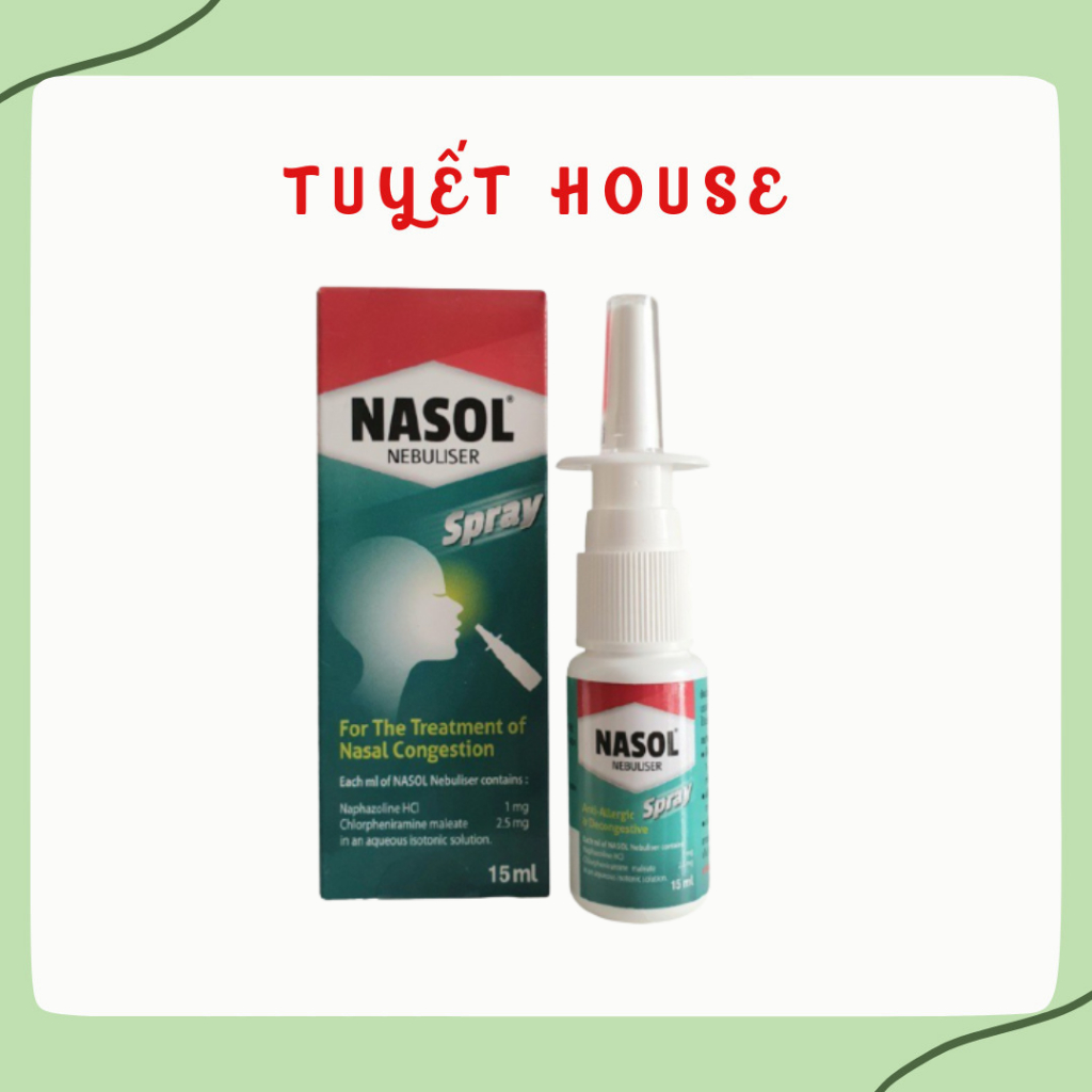 Xịt thông mũi Nasol 15ml ( dạng xịt) (dozen)