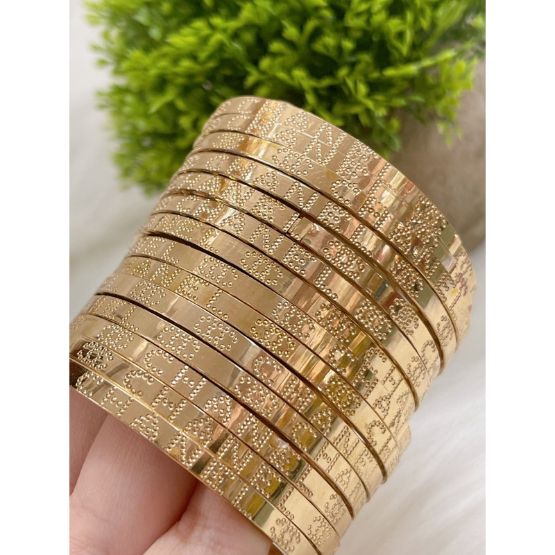 ximen đồng kiểu chạm chữ đeo bao bền mỗi ngày khoá lưỡi gà ký hiệu 18k
