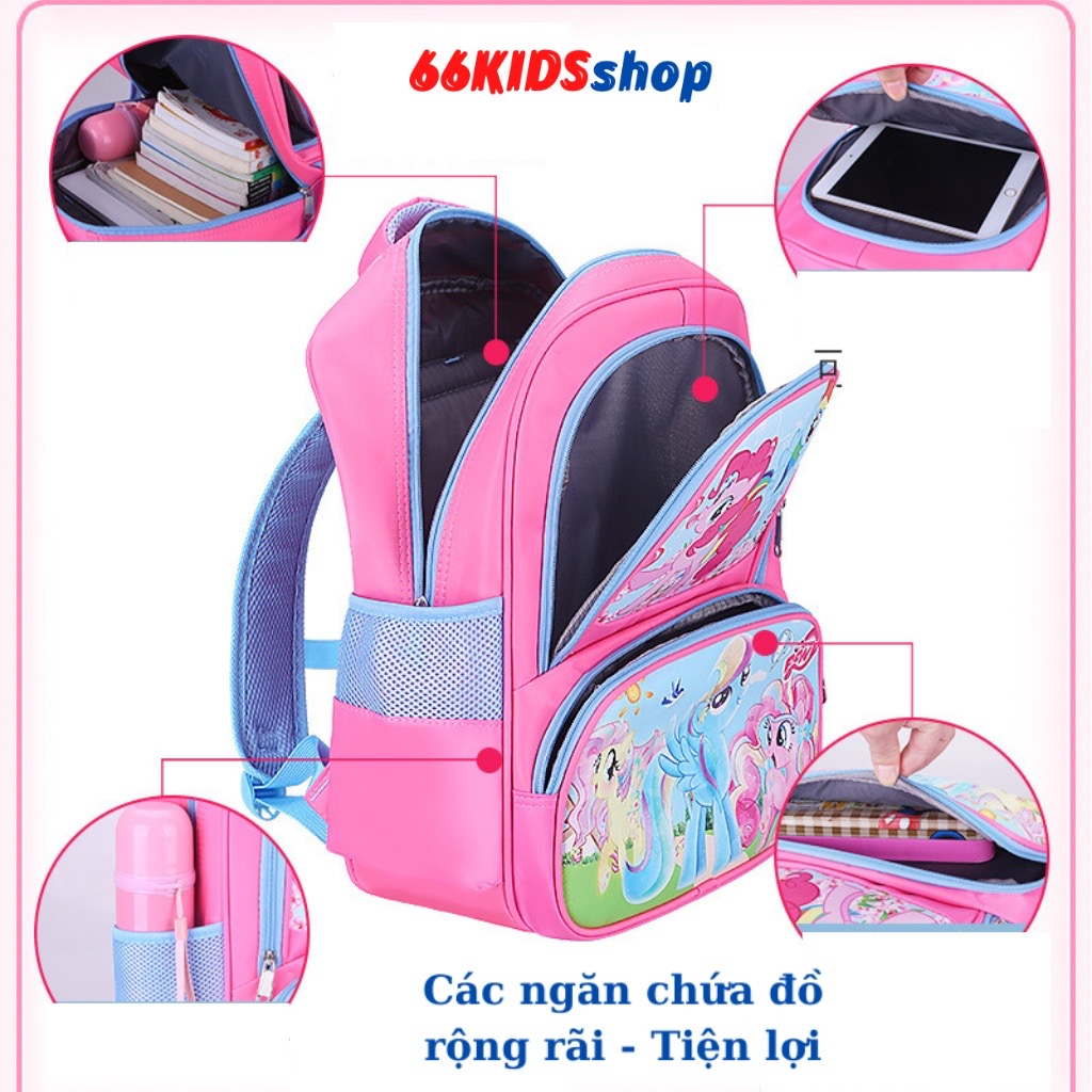 Balo cho bé trai và gái tiểu học chống thấm nước bền đẹp hình Hello Kitty siêu cute 66KIDS SHOP