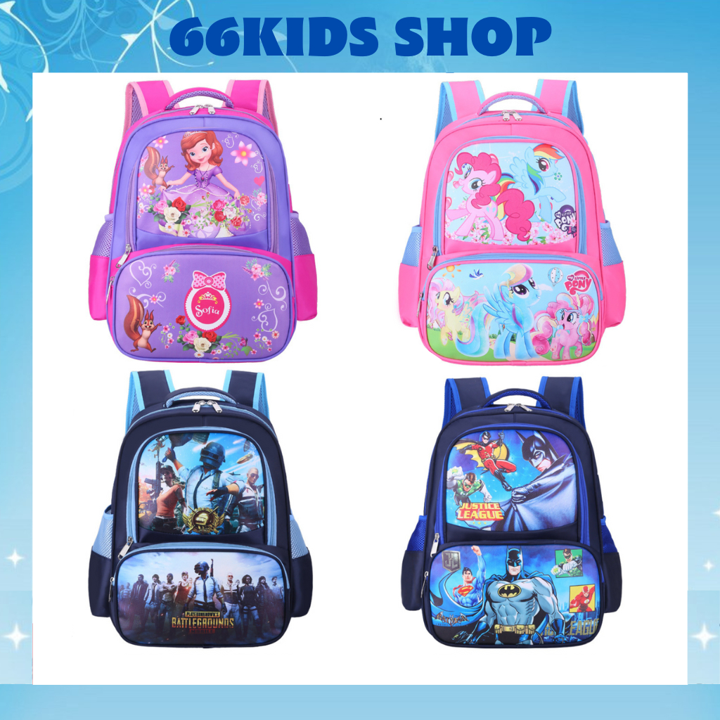 Balo đi học tiểu học cho trai và gái chống thấm nước bền đẹp in hình Poy siêu cute 66KIDS SHOP