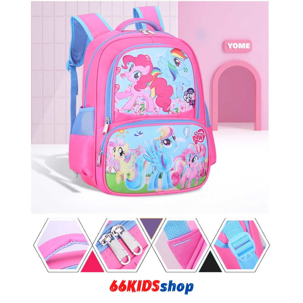 Balo cho bé trai và gái tiểu học chống thấm nước bền đẹp hình Hello Kitty siêu cute 66KIDS SHOP