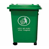 Thùng rác nhựa 60 lít có bánh xe
