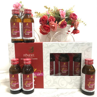Nước yến nhung sâm Finest cao cấp, có đường /không đường, nước yến sào nguyên chất dành cho người lớn trẻ em (5c x 100ml