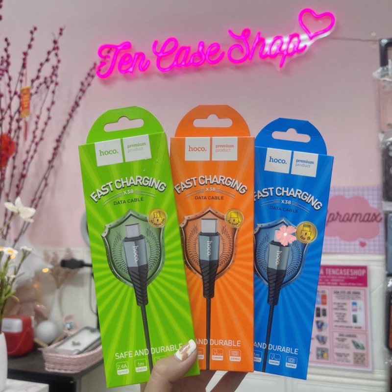 ✔️CHÍNH HÃNG✔Dây Cáp sạc Hoco X38 MiCRO USB 1Met hỗ trợ sạc nhanh cho Samsung Oppo huawei Redmi Cáp Andoid X37 Micro
