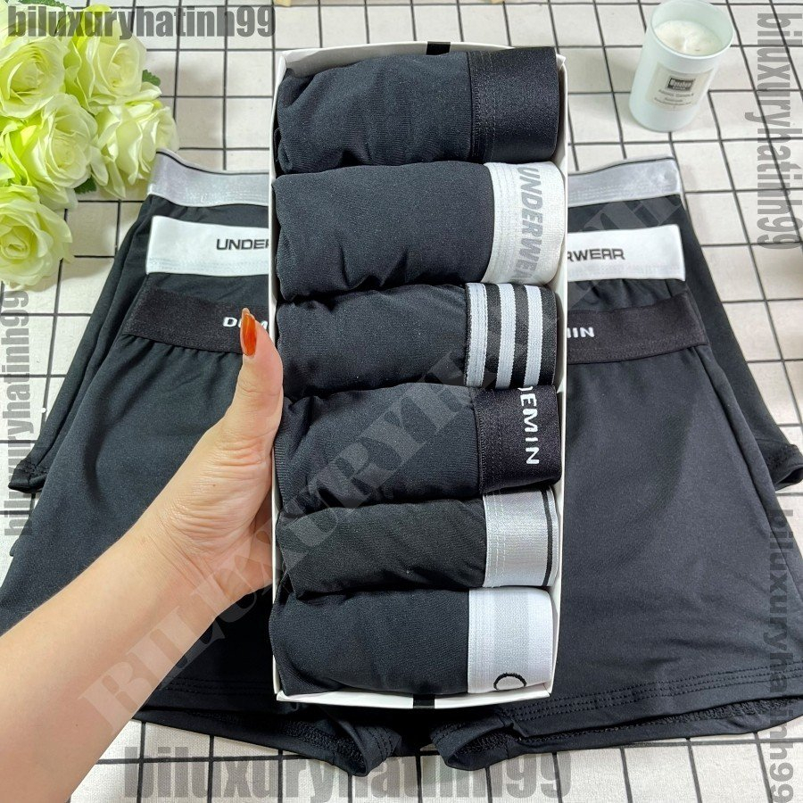 Sét Quần Lót Đùi Nam, Quần Boxer nam MIX mẫu MÀU ĐEN vải thun lạnh, mềm mịn, thoáng mát, co giãn 4 chiều