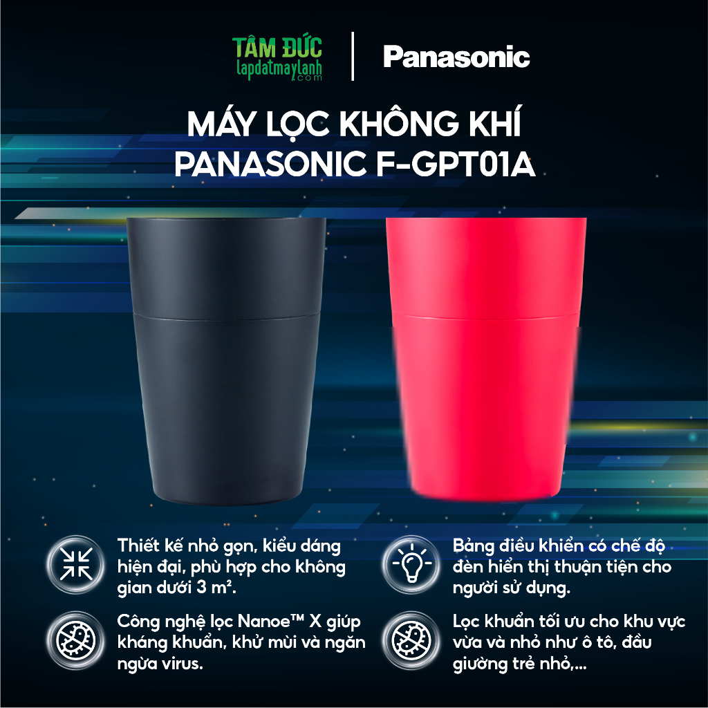 Máy Phát Ion Lọc Không Khí Và Khử Mùi PANASONIC F-GPT01A