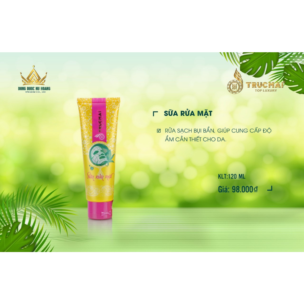 sữa rửa mặt thảo dược Trúc mai_ Đông dược nữ hoàng
