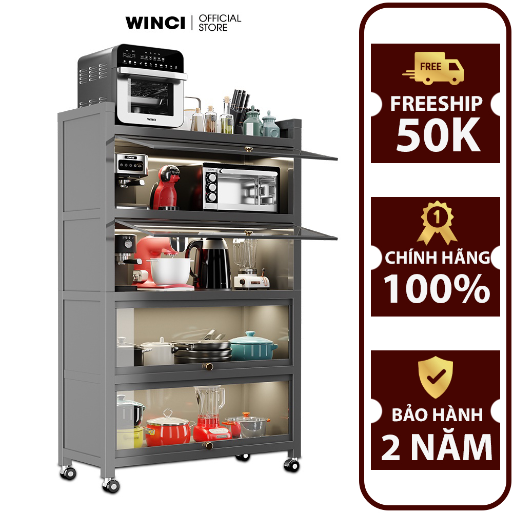 Kệ tủ đa năng nhà bếp Winci A9P, Khung thép không gỉ, sơn tĩnh điện, Bảo hành 12 tháng.