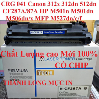 Hộp mực 87A Có Chip Cho HP M501n M501dn M506dn/x MFP M527dn/c/f  CF287A Mực in CRG 041 Ca.non 312x 312dn 512dn