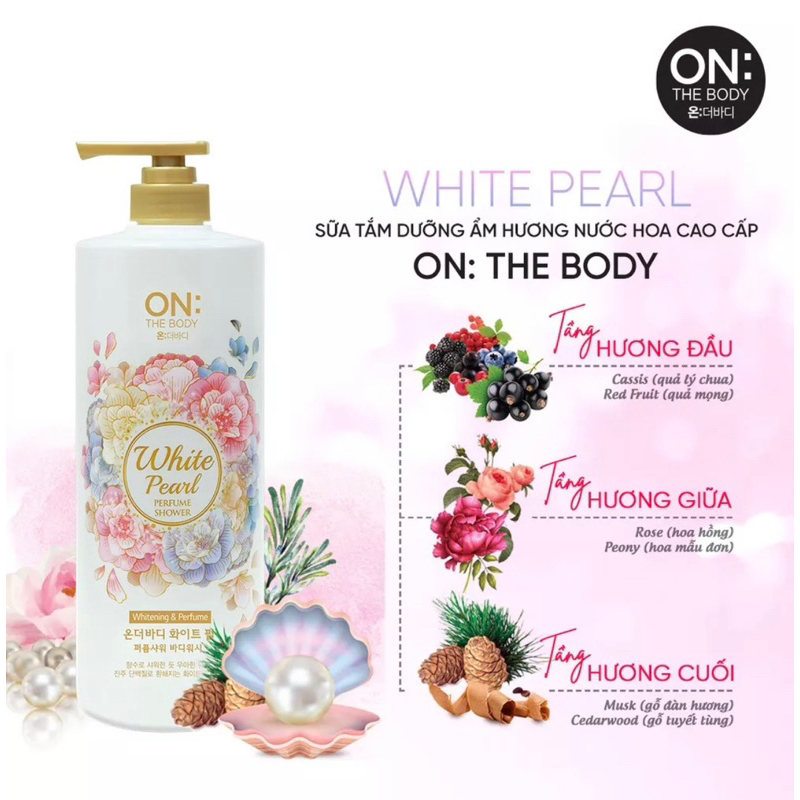 Sữa Tắm Nước Hoa HÀN QUỐC On The Body Perfume 1000ml Chính Hãng Công Ty