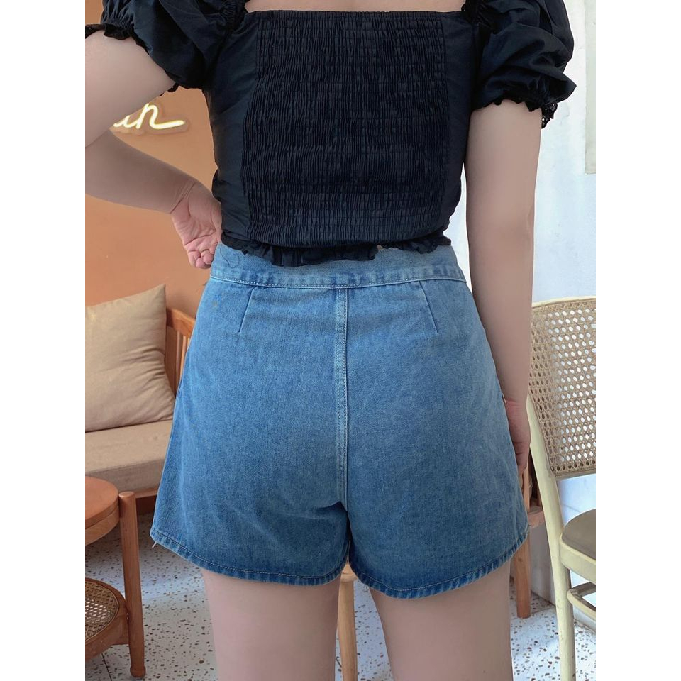 Quần jean giả váy BIGSIZE 55-95KG 3 khuy vạt chéo M523