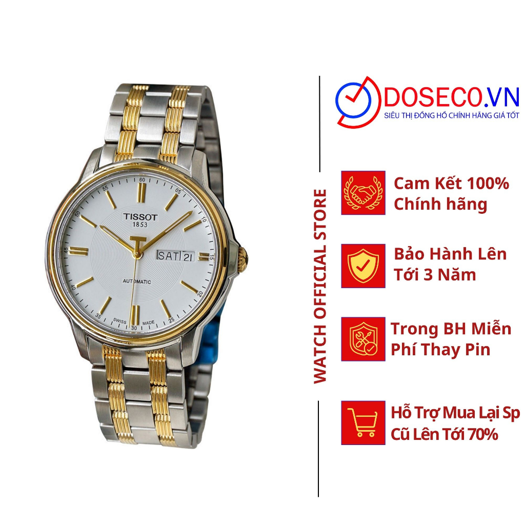 Đồng Hồ Nam Tissot Cơ Automatic Chính Hãng Powermatic T065.430.22.031.00 Dây Kim Loại Cao Cấp Kính Sapphire TS37