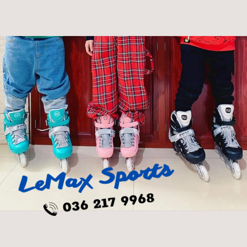 Giày Trượt Patin Trẻ Em, Tặng Bảo Vệ Chân Tay 6 Chi Tiết và Túi Đựng Giày.Giày Patin Cho Bé Phát Sáng, Bánh Bằng Cao Su