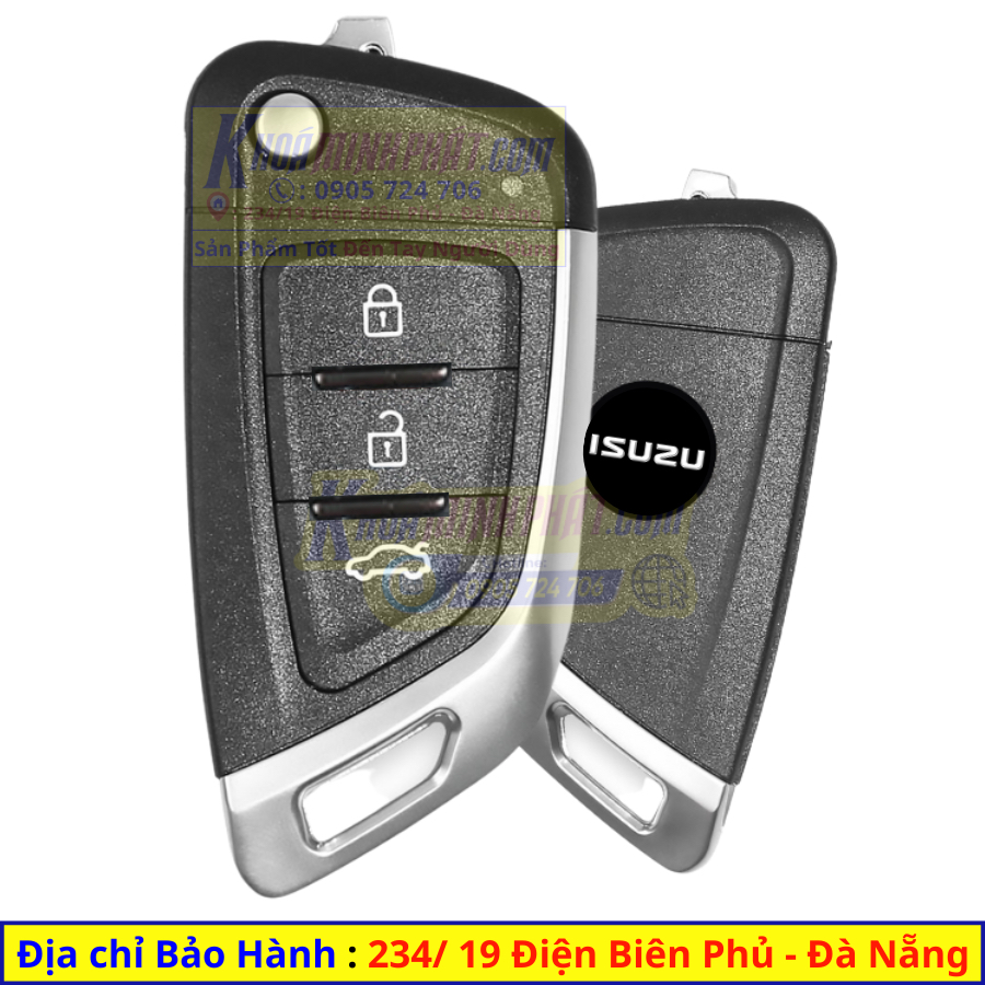 Làm chìa khoá độ gập xe Isuzu Dmax, Mux mẫu V14