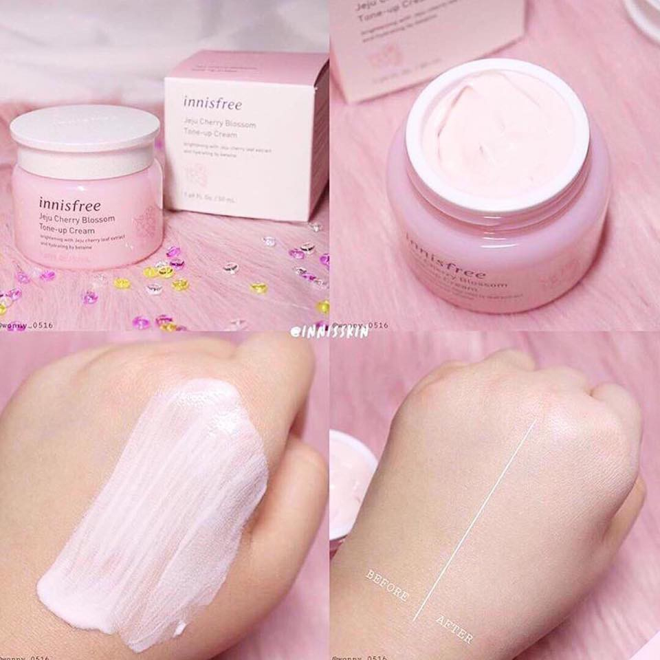 Kem dưỡng Innisfree Tone Up Cream - Kem dưỡng trắng da nâng tông Innisfree Jeju Cherry Blossom Tone Up Cream