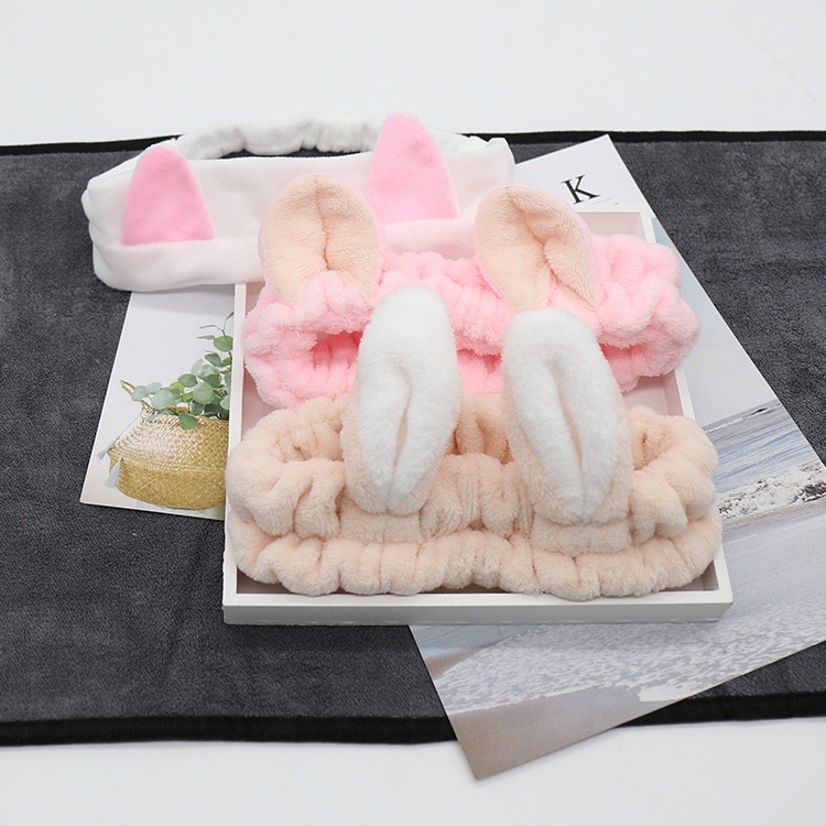 Băng Đô Tai Thỏ Tai Mèo Đáng Yêu Băng Đô Cài Tóc Rửa Mặt