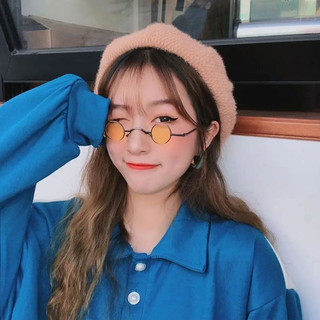 Kính mắt Siêu Nhỏ tròn, Mắt Kính Thầy Bói Phong Cách Hip Hop Thời Trang Cá Tính Cho Nam Nữ