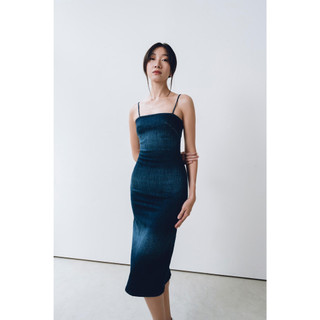 Đầm Jean Hai Dây Giáng Ôm Nữ AT MODA DE LITA