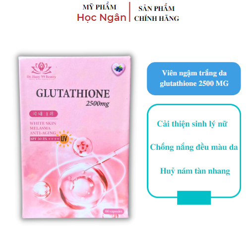 Glutathione 2500MG viên ngậm glutathione trắng da hủy nám tàn nhang cân bằng nội tiết tố, trẻ hóa nâng cơ Myphamhocngan1