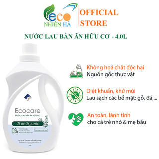 Nước lau kính ECOCARE 4L tinh dầu thiên nhiên, lau bàn ăn lau bếp đuổi muỗi khử khuẩn
