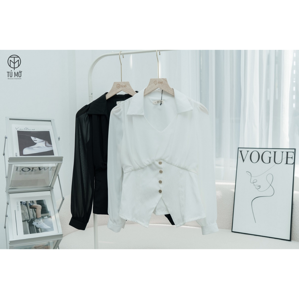 Áo Bigsize Nữ Tú Mỡ Áo kiểu Bigsize Thiết Kế Trẻ trung Áo kiểu voan xốp Đi Chơi Đi Tiệc Đủ Size 50-85kg AK0146