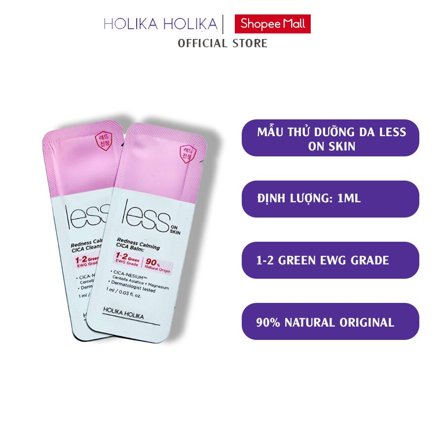 Mẫu thử dưỡng da Less on skin Calming HOLIKA HOLIKA dạng gói 1mlx2 69000109