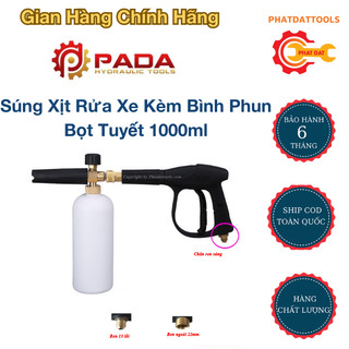 Súng Xịt Rửa Xe Kèm Bình Phun Bọt Tuyết 1000ml Cao Cấp-Súng Xịt Bọt Tuyết
