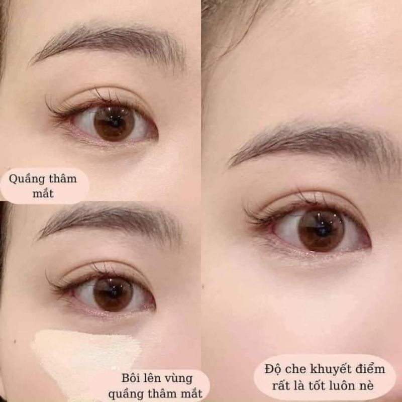 Kem che khuyết điểm Sivanna Colors Skin Concealer HF187 che phủ khuyết điểm , lâu trôi, bền màu kèm cọ