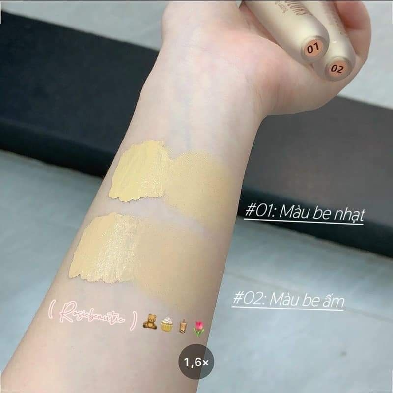 Kem che khuyết điểm Sivanna Colors Skin Concealer HF187 che phủ khuyết điểm , lâu trôi, bền màu kèm cọ