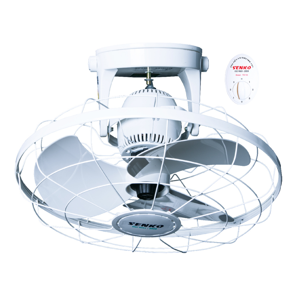 Quạt Đảo Trần Senko TD105 Hàng Chính Hãng Quay 360 Độ