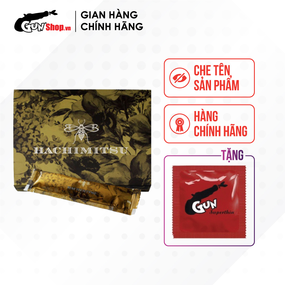 Tinh chất mật ong tăng cường sức khoẻ nam giới Hachimitsu hộp 12 gói kèm 1 chiếc BCS Gunshop