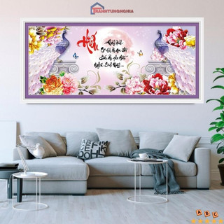 Tranh đính đá chữ hiếu 94cm x 50cm