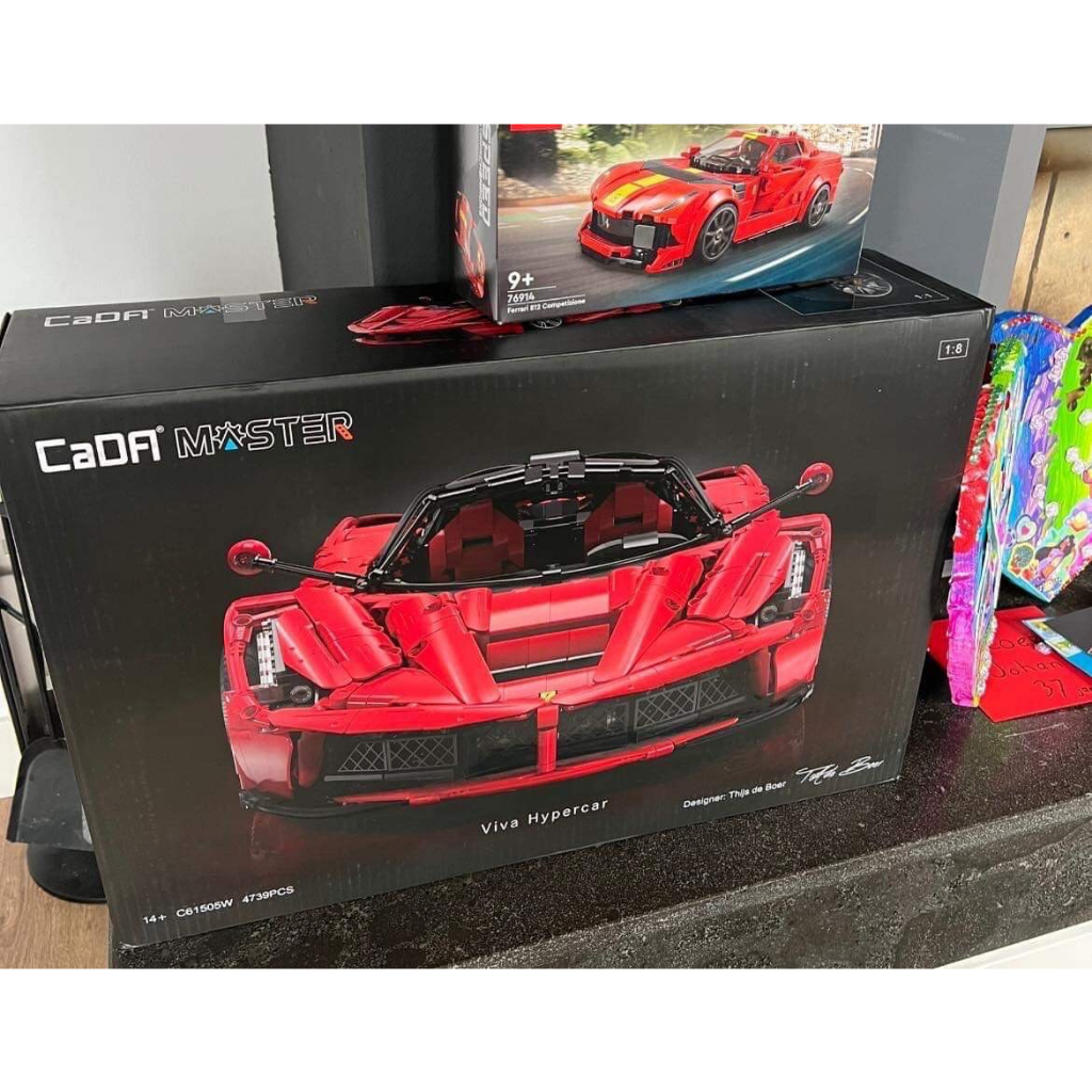 Lắp ráp mô hình technic cada 61505 Siêu Xe Ferrari Laferrari đỏ Bản Moc 1:8