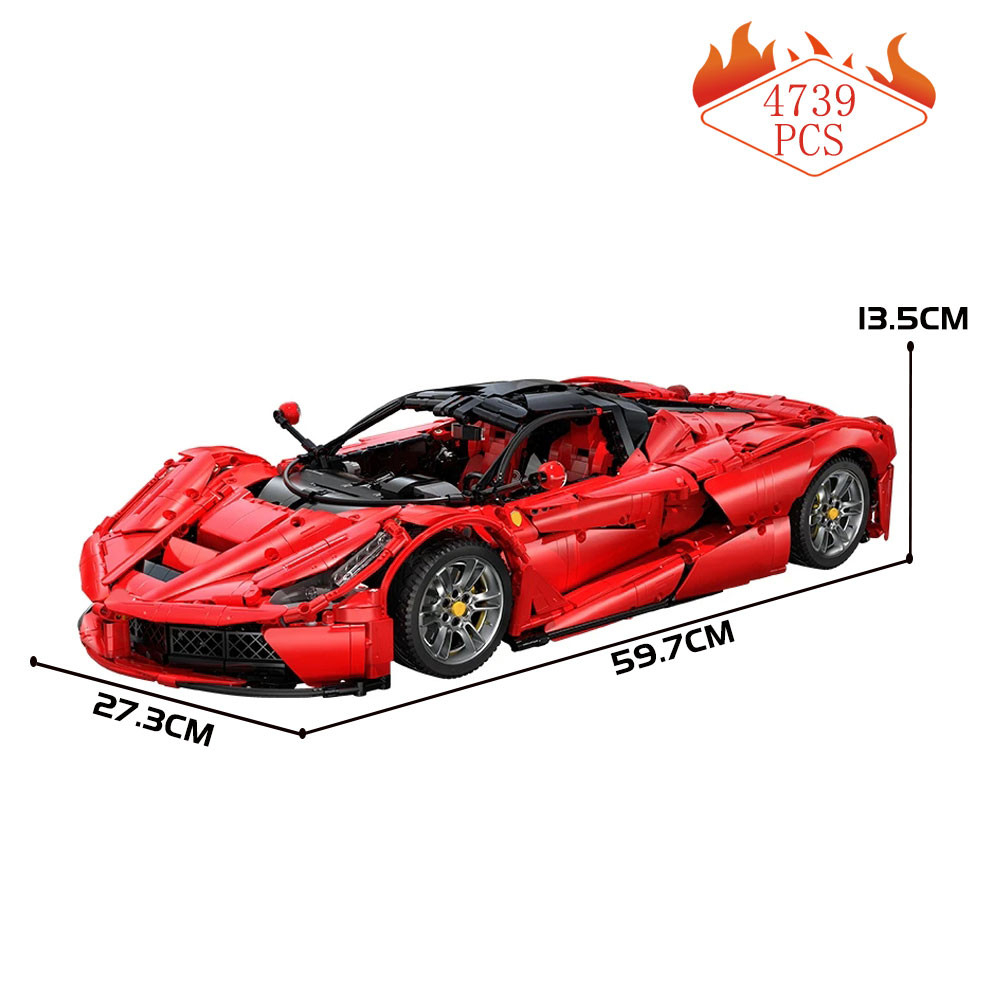 Lắp ráp mô hình technic cada 61505 Siêu Xe Ferrari Laferrari đỏ Bản Moc 1:8