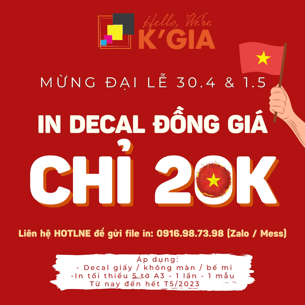 Tem decal giấy - không cán màn - Dán Logo Trà Sữa - Ăn Vặt - KGIA Thiết Kế Theo Yêu Cầu