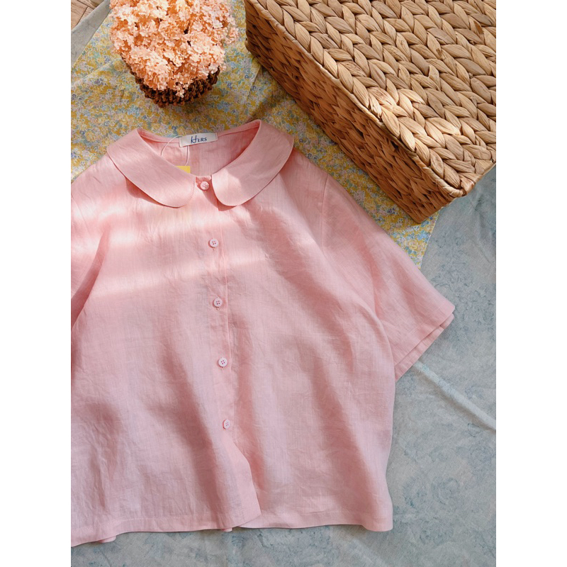 HERS - Áo sơ mi bâu sen tròn