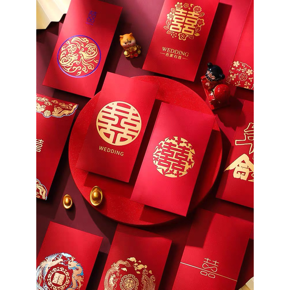 BAO LÌ XÌ HỶ ĐÁM CƯỚI CHỮ MẠ VÀNG ÁNH KIM