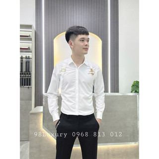 Sơmi thiết kế phối đai vai