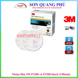 5 tờ Nhám đánh bóng 3M ô tô, xe máy, gỗ tròn 6inch, nhám chà 3M P1000 P1200 P1500 P2000 P2500 P3000 SONQUANGPHU422