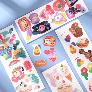 Sticker trang trí đồ ăn lấp lánh